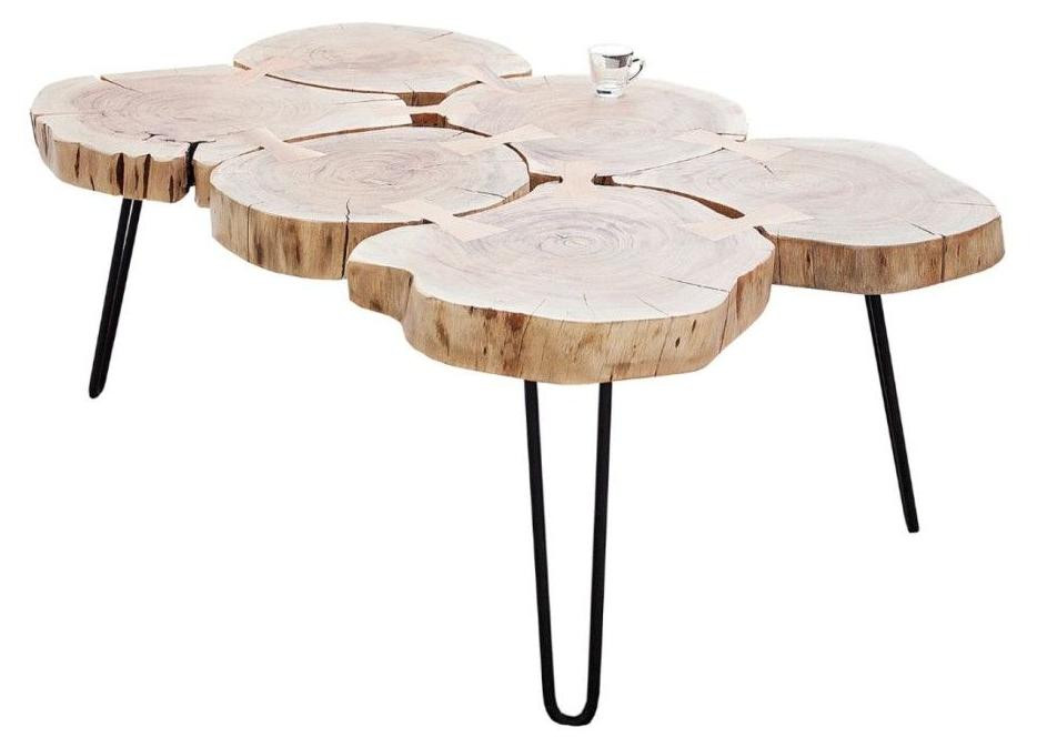 NOMA salontafel NOMA in massief acaciahout met metalen poten, Breedte: 110 cm