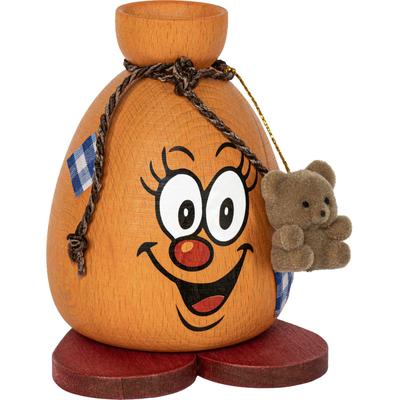 Räuchermännchen SAICO ORIGINAL "Räucherfigur "Alter-Sack" inkl. 5 Räucherkerzen", braun (orange), Räucherdeko, Höhe 9 cm