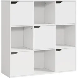 En.Casa, Kinderregal, Kinderregal Ljunshund 90x90x30 cm Weiss (90 x 30 x 90 cm)