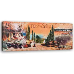 WANDBILD toskana postkarte
