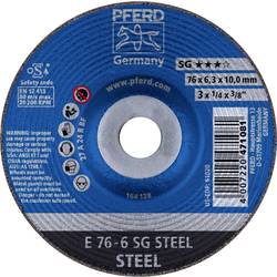 PFERD TOOLS 62208626 E 76-6 SG STEEL/10,0 Schruppscheibe gekröpft Durchmesser 76 mm Bohrungs-Ø 10 mm Stahl 10 St.