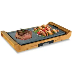 SOGO Elektronischer Grill mit Bambus Tablett