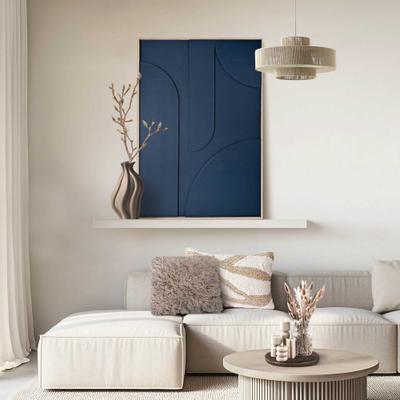 XXL-Wandbild REINDERS "Saturn - blue", blau (farbe bild(er): blau), B:70cm H:100cm T:3cm, MDF, Bilder, Wohnzimmer - Blau - MDF,Pflaster - Abstrakt - 70x100 cm