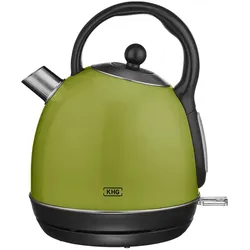 KHG Wasserkocher  WK-1711 (L) , grün , Kunststoff,Metall lackiert,Edelstahl , Maße (cm): B: 23,5 H: 26,5 T: 19.0