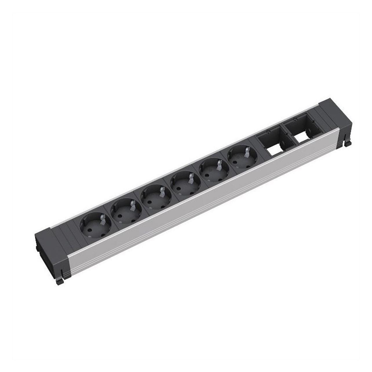 Bachmann Conference power strip ALU (8x, CEE 7/3) (909.009)