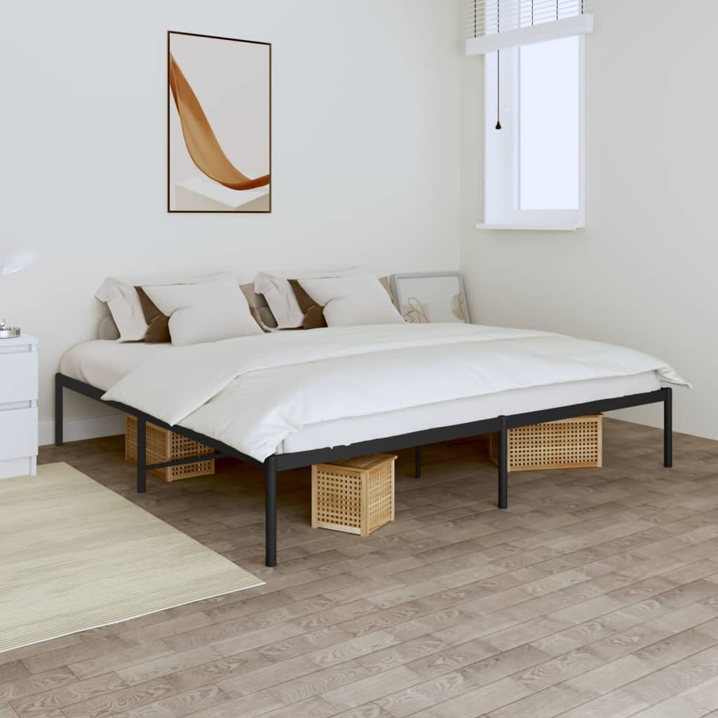 White Noise Bintou UK Super King - DE 180 X 200 Cm Metal Bed Black Super King (6')