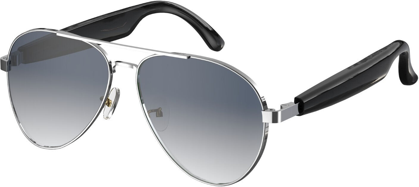 INF Lunettes Bluetooth Intelligentes : Musique sans Fil et Appels Mains Libres avec Audio Immersif Argent