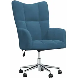 vidaXL Relaxsessel Blau Samt