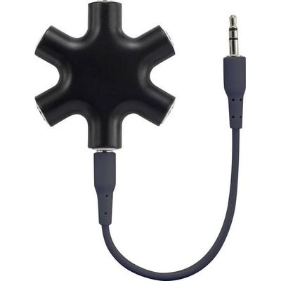 SpeaKa Professional SP-7870556 Klinke Audio Y-Adapter [1x Klinkenbuchse 3.5 mm - 5x Klinkenbuchse 3.5 mm] Schwarz