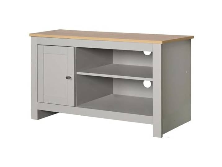 Dorel Home Emerald TV-Möbel mit 1 Tür in Eicheoptik und Grau, Spanplatte (BxTxH) 95x39x58 cm