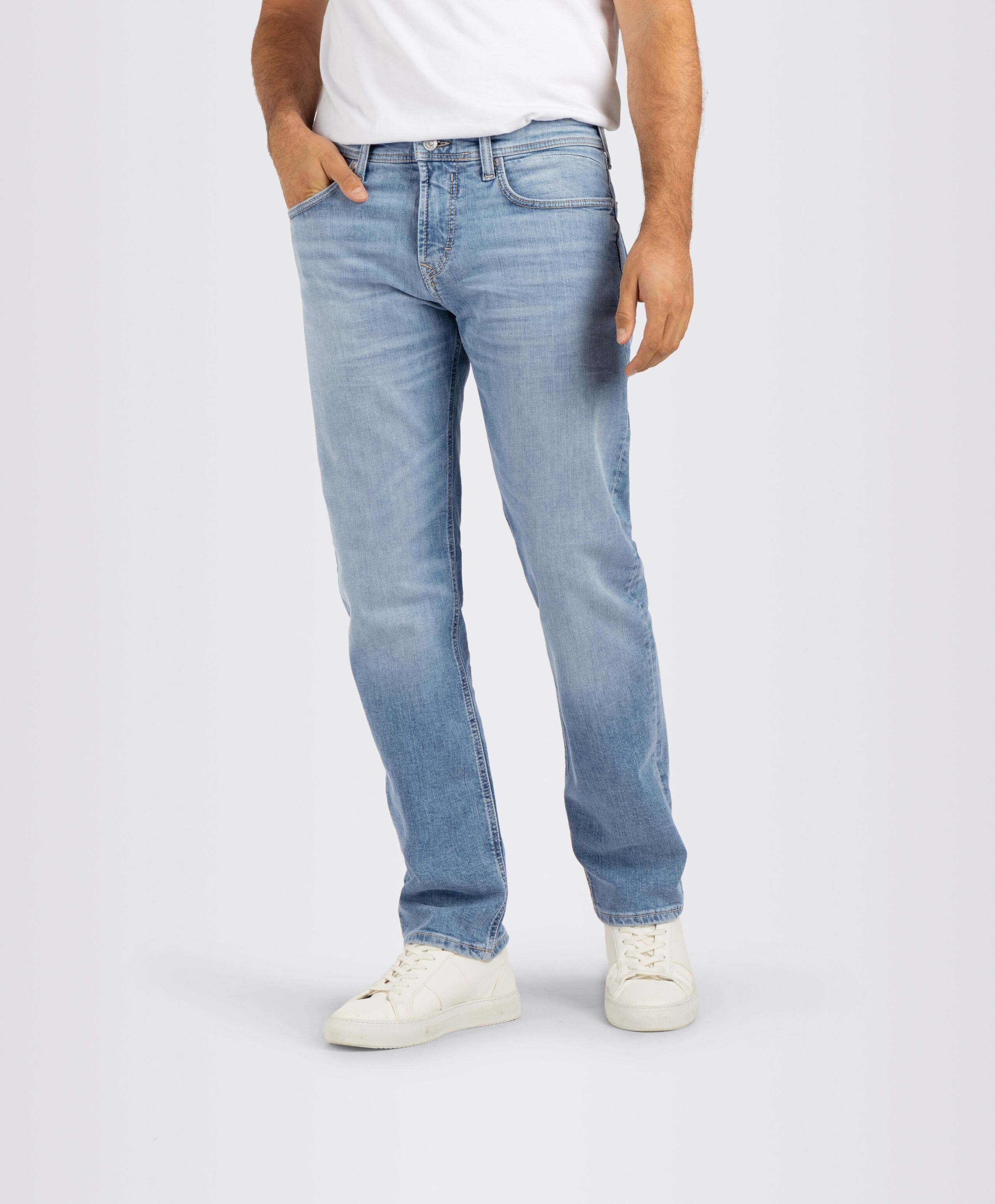 Regular-fit-Jeans MAC "Ben", Herren, Gr. 30, Länge 30, blau (blau stone), Denim/Jeans, Obermaterial: 99% Baumwolle, 1% Elasthan, Jeans Regular-fit-Jeans blau stone 30, Länge 30