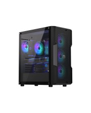 ENDORFY Regnum 400 ARGB PC-Gehäuse ATX Seitenteil mit Fenster gehärtetes Glas keine Spannungsversorgung Schwarz USB/Audio (EY2A009)