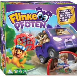 Flinke Pfoten Brettspiel - Vorschulspiel mit motorisiertem Van & 4 Spielfiguren