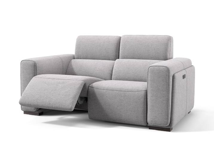 Elektrische Relaxcouch 2-Sitzer LENTA Stoffcouch Zweisitzercouch Stoffgarnitur Sofa