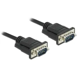 DELOCK RS-232 Kabel Seriell D-Sub9 2 m St/St steckergehäuse