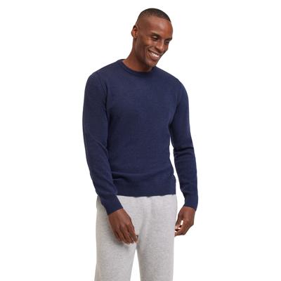 Strickpullover FALKE "Pure Lambswool", Herren, Gr. L, blau (space blau (6116)), Pullover Strickpullover