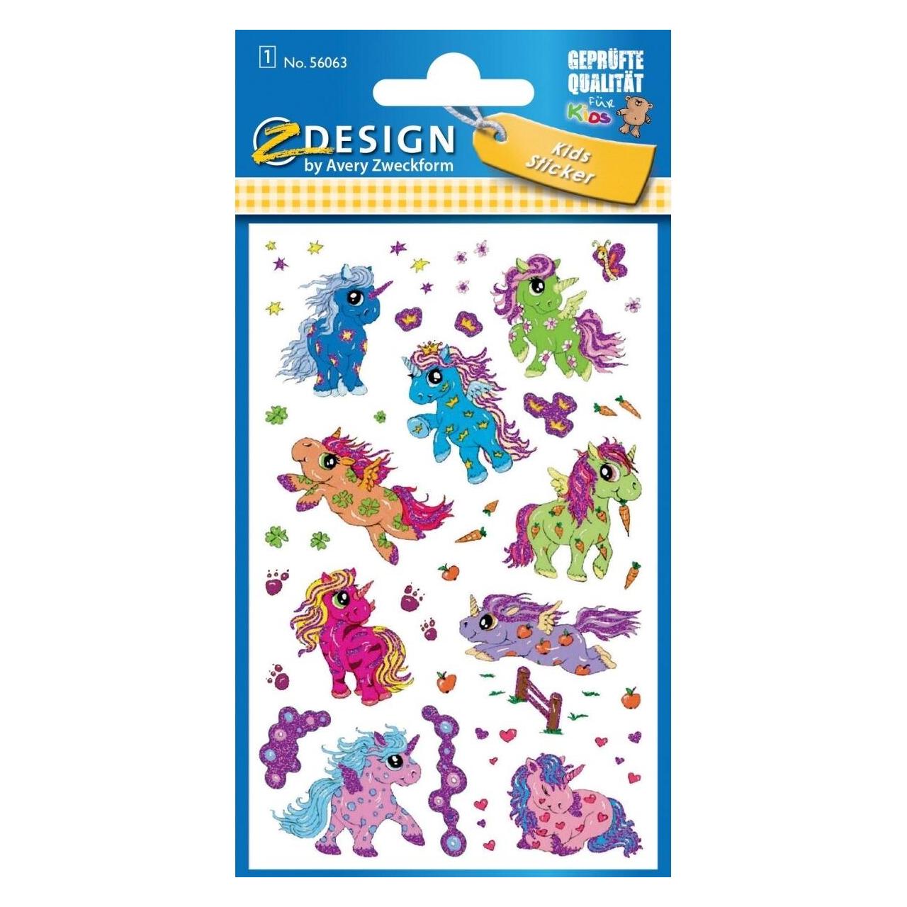 Z-Design Glitzer Aufkleber (19 Sticker) (56063)