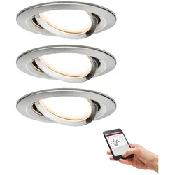 Paulmann LED Einbauleuchte Smart Home Nova Plus Coin Basisset schwenkbar