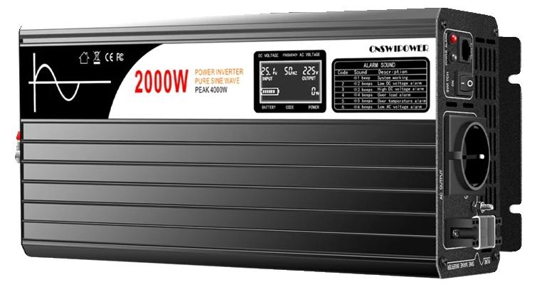 Wechselrichter, reine Sinuswelle, hochauflösendes LCD, SP-2000L-1, 48V, 230V