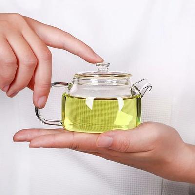 Uplift Essentials Small Capacity Transparent Glass Teapot With Filter Small Capacity Transparent Glass Teapot With Filter