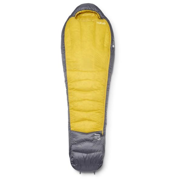 Rab - Neutrino -12C / 10F - Daunenschlafsack Gr Regular Wide - Body Size: 185 cm Zip: Left Graphene / Dark Pollen