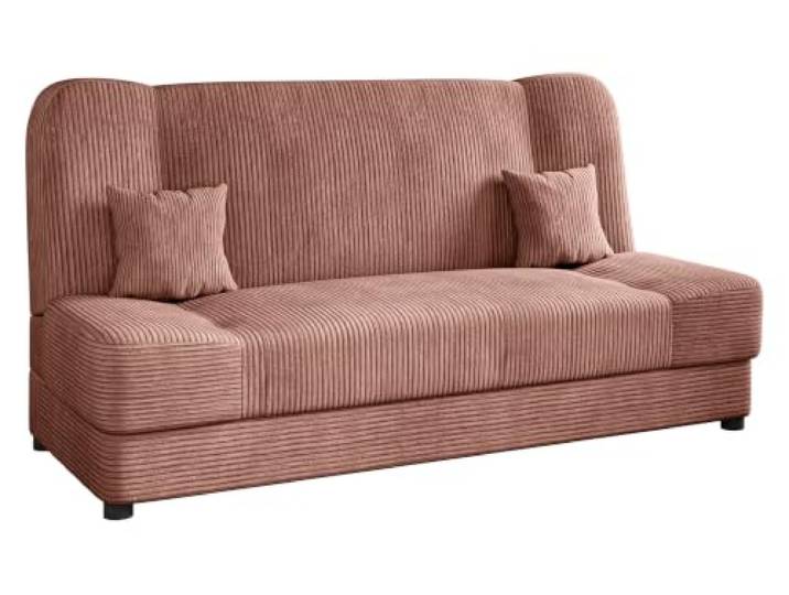 Mirjan24 Schlafsofa Jonas Cord, Sofa mit Bettkasten und Schlaffunktion, Bettsofa, Dauerschläfer-Sofa, Schlafcouch, Materialmix, Couch vom Hersteller, Wohnlandschaft (Poso 29)