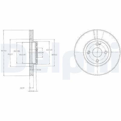 Delphi Bremsscheibe [Hersteller-Nr. BG3966] für Mazda