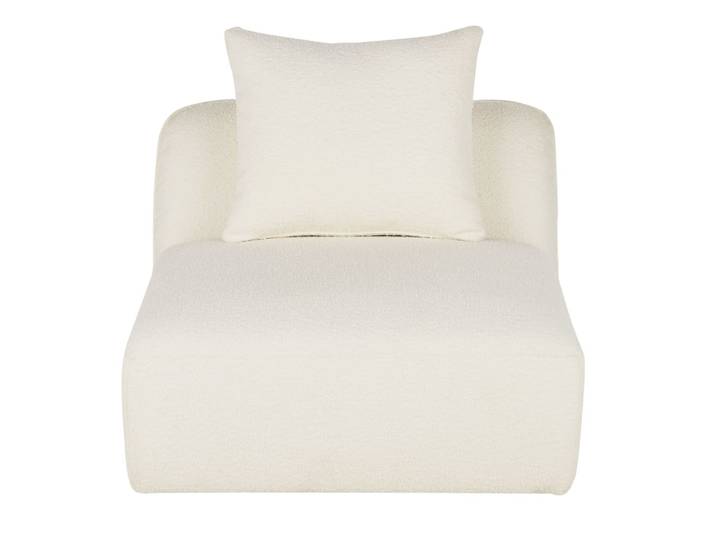 1-Sitzer-Sitzelement für modulares Sofa mit Bezug aus ecrufarbenem Bouclé-Stoff