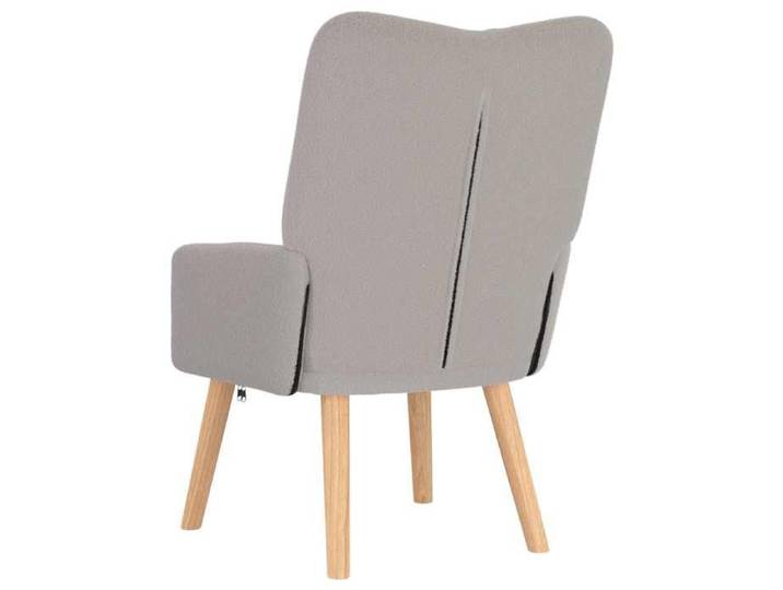 Fauteuil Relaxant Gris Clair en Tissu Laineux_2 ans garantie_74537