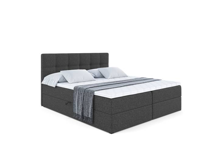 Boxbett MARCE 200x200 cm Dunkelgrau - Inari 96