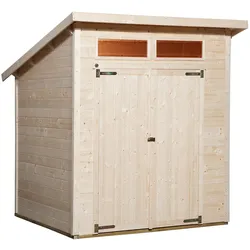 Weka 19 mm Gartenhaus 325 A 198 x 194 cm Aktionsangebot naturbelassen 198 x 194 cm - 50 % Rabatt auf Dacheindeckung