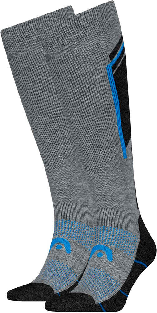 Head ski beginner kneehigh 2p calcetines esquí Azul (3538)