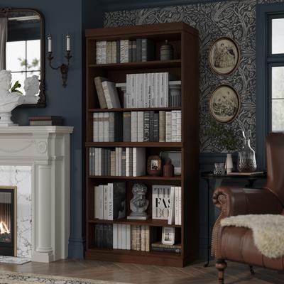 "Palace Imports Premium Solid European Oak Tall Open Modular 6-Shelf Bookcase, 32"" W x 71.5"" H"
