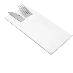 MONOUSO - Besteckservietten 40x40cm Weiß (480 Stück)