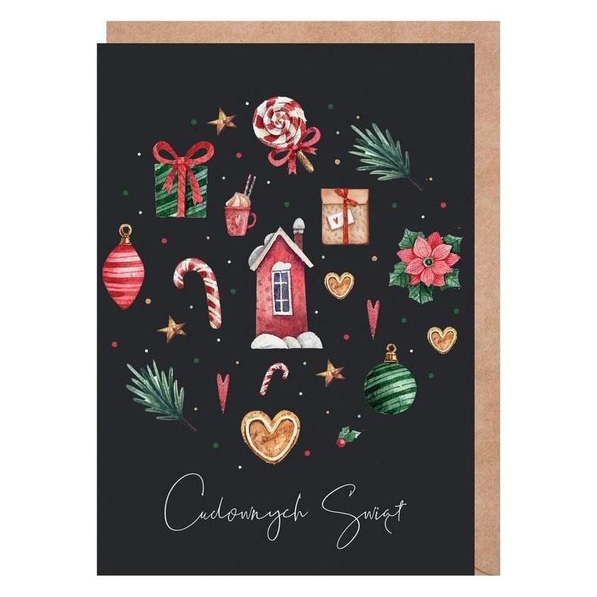 Cardie Weihnachtskugelkarte, umweltfreundlicher Umschlag K130 (40961210)
