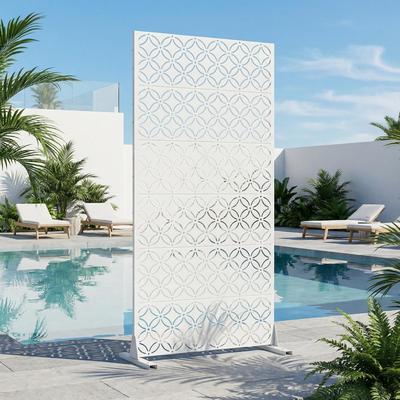 Dovelina Palace Metal Privacy Screen Panel Free Standing