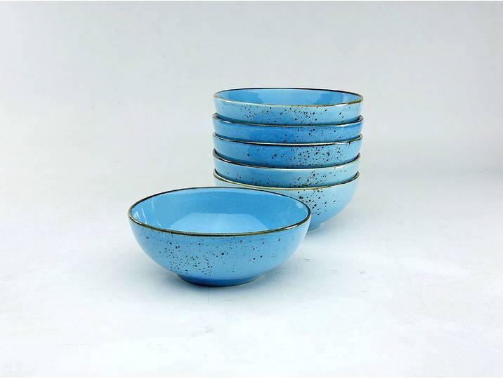 Müslischalen Nature Collection 6er-Set Ø 17cm Blau/Blau
