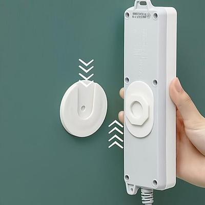 Halterung für Steckdosenleisten, Wandsteckdosen-Aufkleber ohne Loch, Belastung maximal 10 kg, für Schreibtisch, Wand, WLAN-Router, Fernbedienung, Papierhandtuchbox