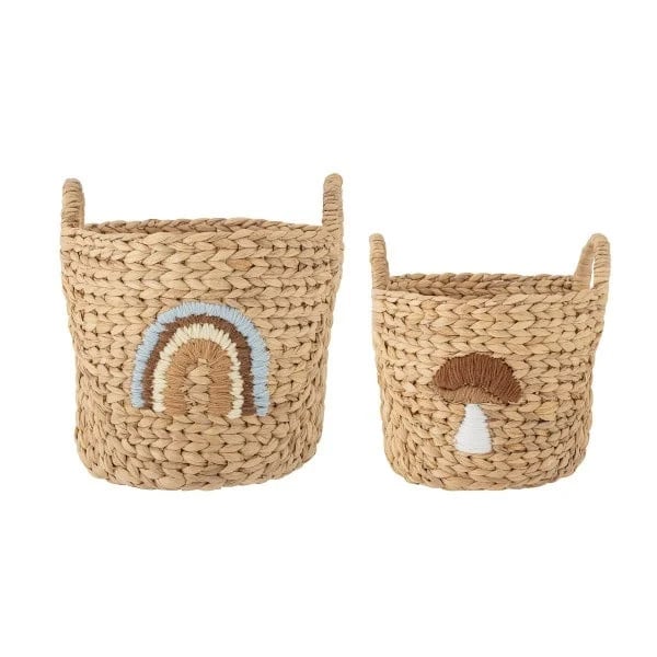 Bloomingville Mini Agnes opbergmanden set van 2 stuks - Meerkleurig