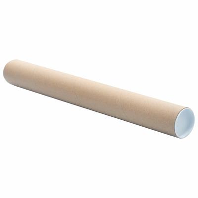 VEPATIM 25x Versandrohre Versandhülsen rund 63 x 430mm braun inkl. Deckel Format A3 A2
