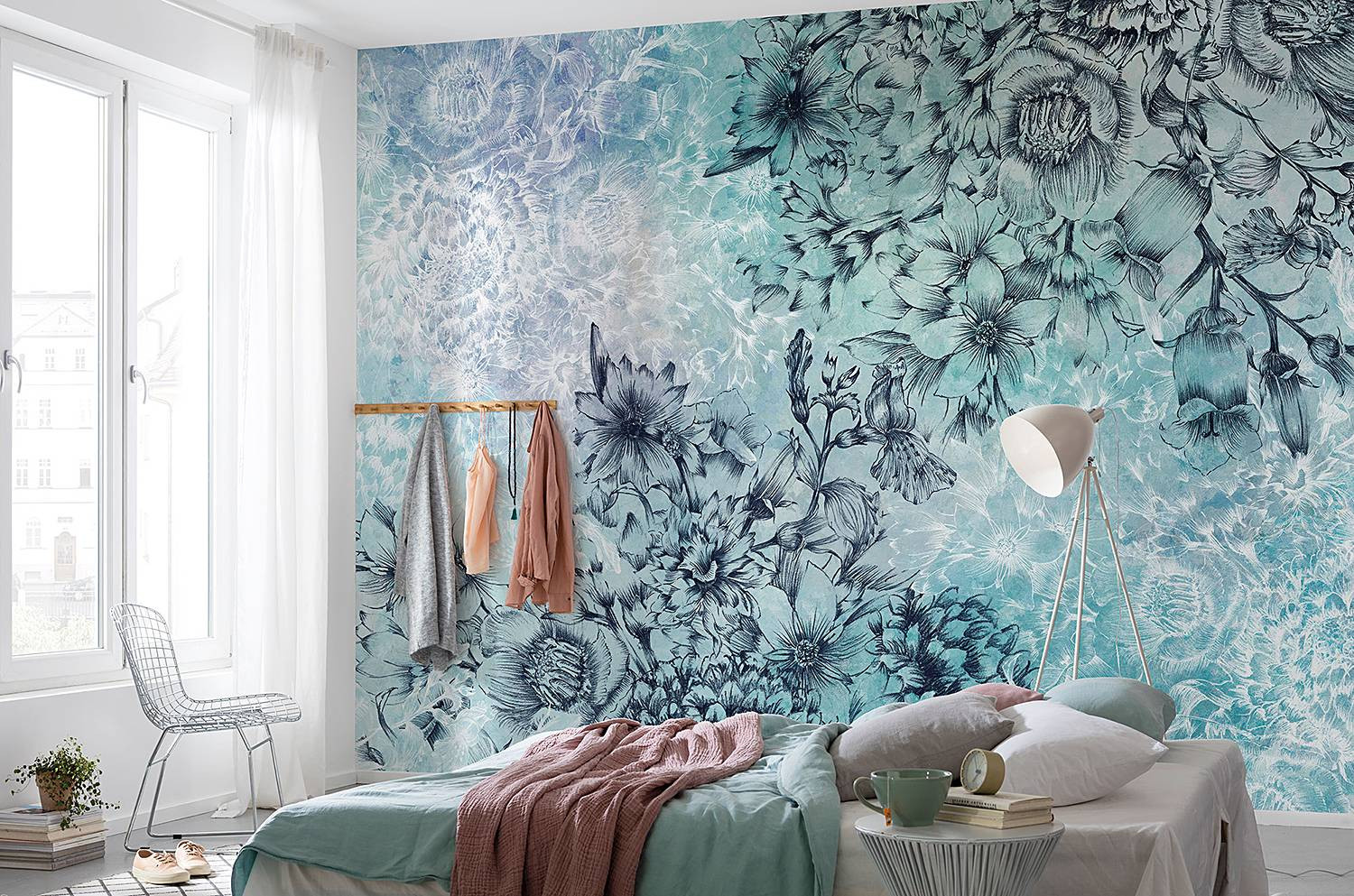 home24 Vliesbehang Windflowers Mural B: 368 cm, H: 248 cm