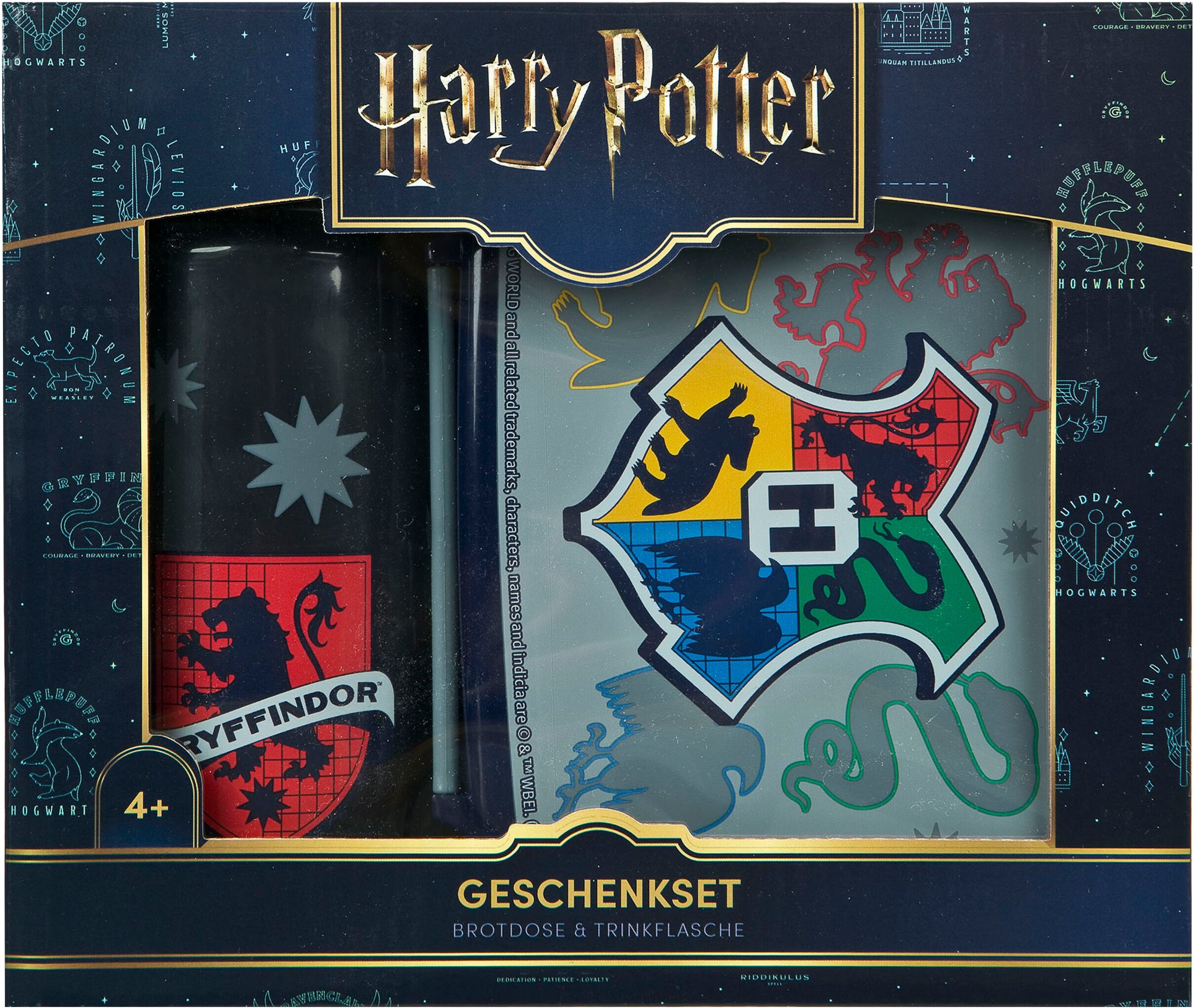 Lunchbox SCOOLI "Harry Potter", Kinder, Gr. B/H/L: 13,5cm x 6cm x 18cm, harry potter, Kunststoff, Lebensmittelaufbewahrungsbehälter Lunchbox, mit Trinkflasche harry potter B/H/L: 13,5cm x 6cm x 18cm