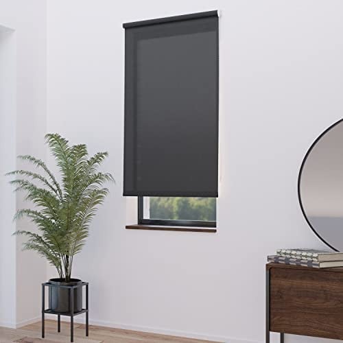 MADECOSTORE Verduisterend rolgordijn Serie Must, Antracietgrijs, B: 124 cm, H: 190 cm