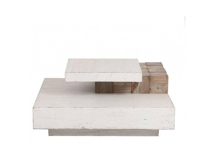 Table basse carrée - Bois - Blanc - Interior's