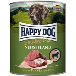 HAPPY DOG 800g Hundenassfutter 6 x 800 Gramm Neuseeland Lamm Pur