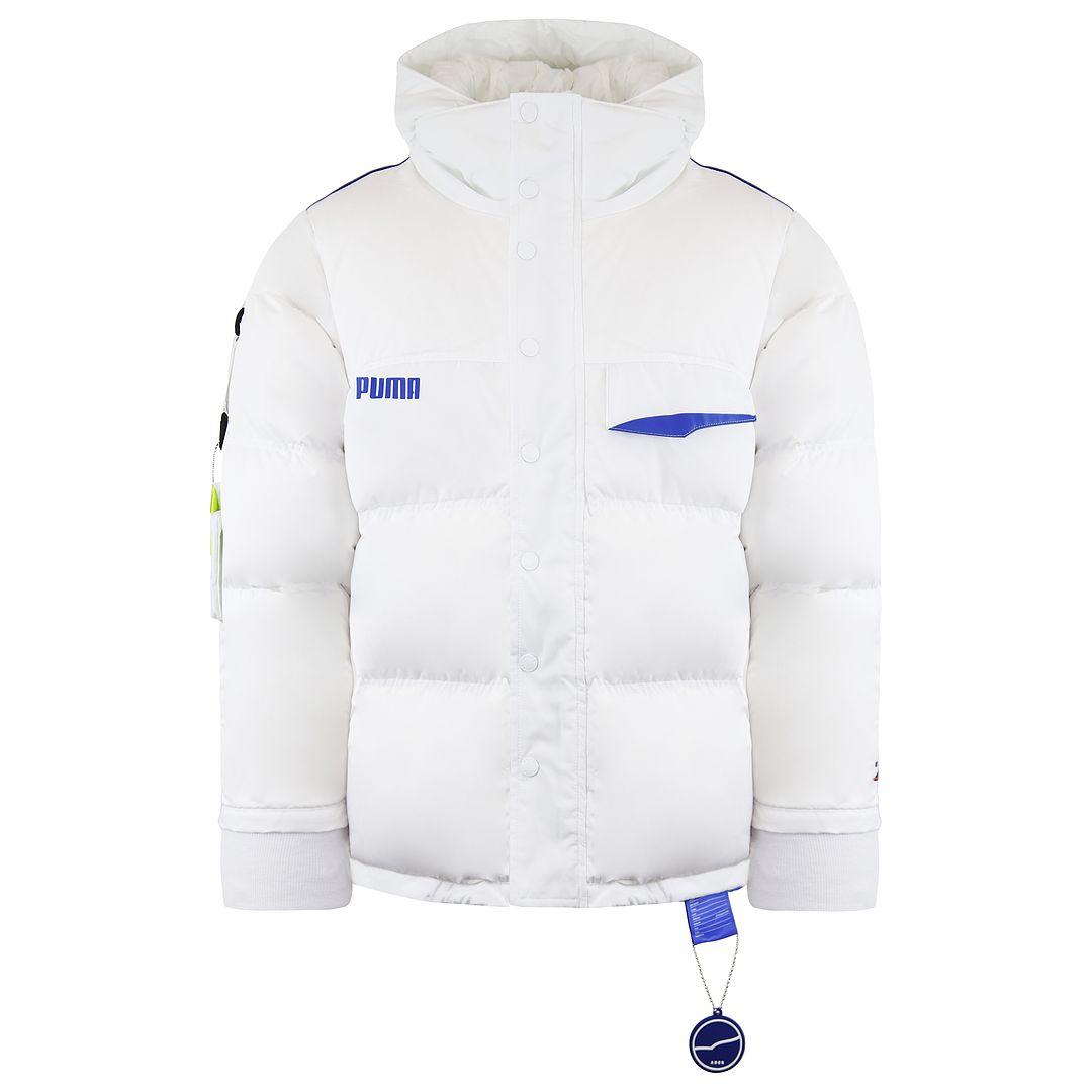 Puma x Ader Fout Lange Mouw Zip Up Wit Heren Donzen Pufferjas