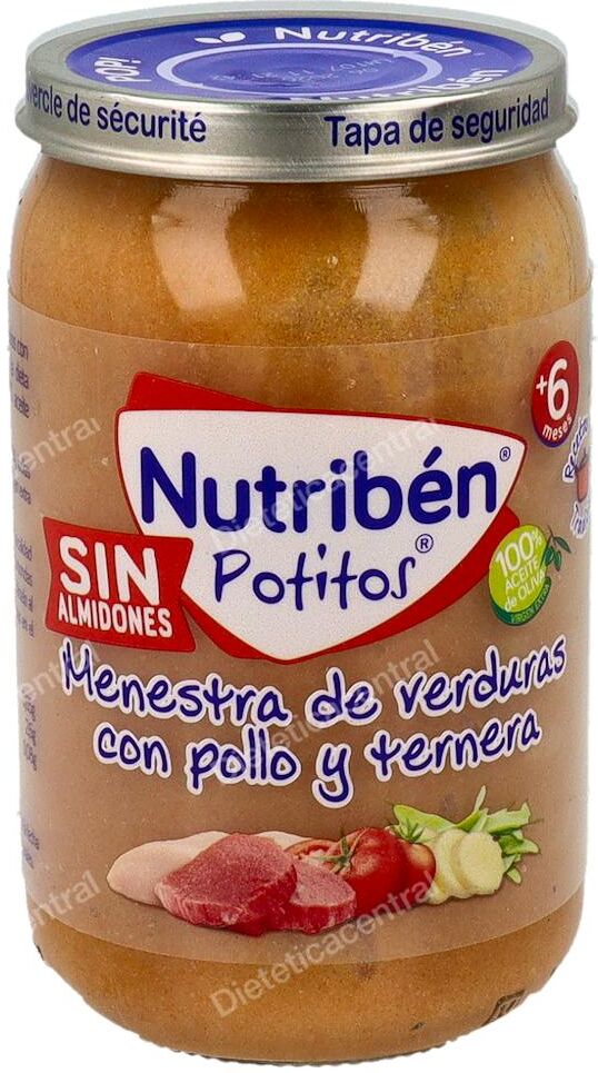Nutriben nutriben purÉ-tarrito guiso pollo ternera judias 235gr.