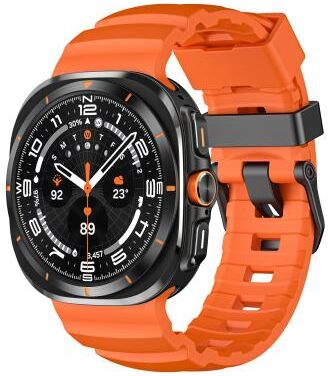Everyday Crate Samsung Galaxy Watch Ultra 47mm Silicone Watch Band Rugged Sports Watch Strap For Outdoor Adventures orange