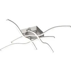 Deckenlampe Deckenleuchte Designlampe Wellen Wohnzimmerlampe stahl LED L 78 cm