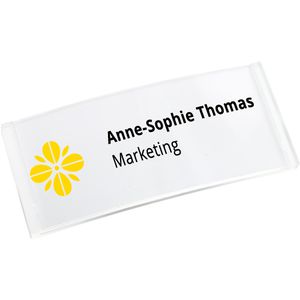 Böttcher-AG Namensschilder Premium, 65 x 30 mm, mit starkem Doppelmagnet, Kunststoff, transparent, 10 Stück